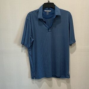 Ina Men's Navy Striped Polo Shirt